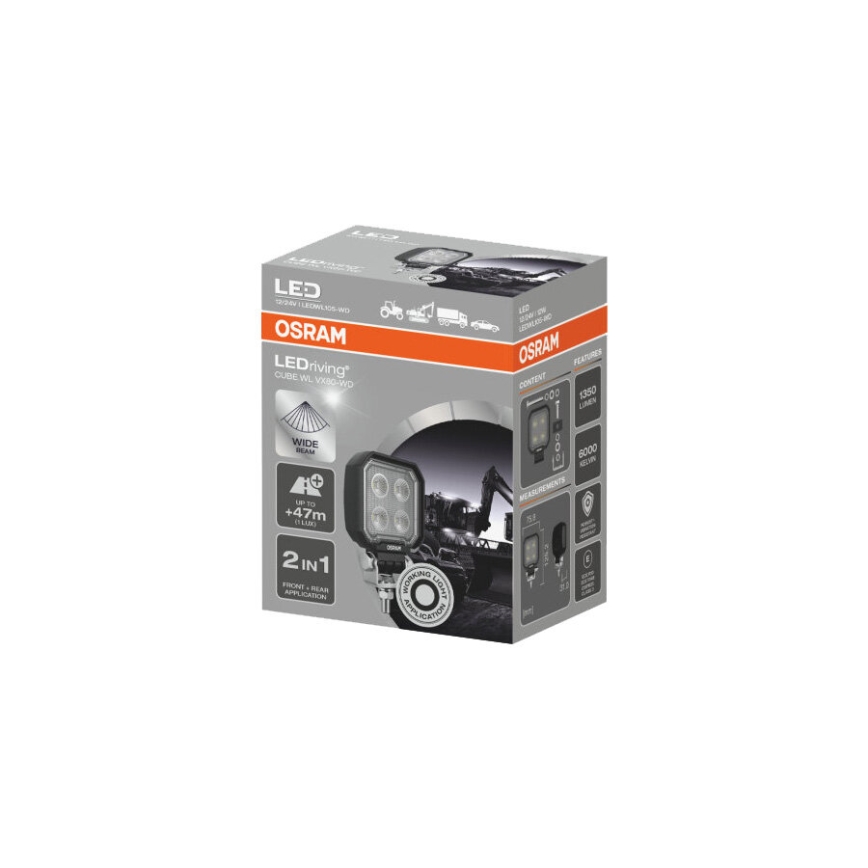 Osram - LED reflektor za avtomobil LEDRIVING WL VX80-WD LED/12W/12/24V IP69 6000K