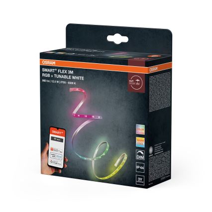 Osram - LED RGB+TW zatemnljiv zunanji trak SMART+ FLEX 3m LED/12,5W/230V 2700-6500K IP44 Wi-Fi