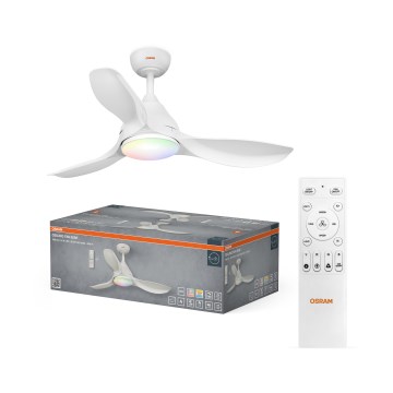 Osram - LED RGB zatemljiv stropni ventilator NORDES LED/18W/230V 3000-6500K + daljinski upravljalnik