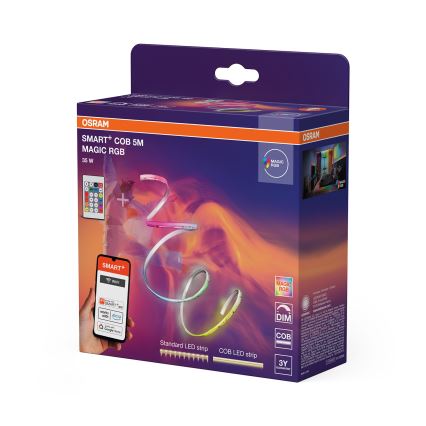 Osram - zatemljiv RGB LED trak SMART+ MAGIC 5m LED/35W/230V Wi-Fi + daljinski upravljalnik
