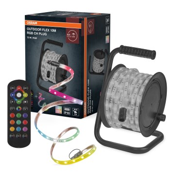 Osram - LED RGB zatemljiv zunanji trak FLEX 10m LED/70W/230V IP65 + daljinski upravljalnik