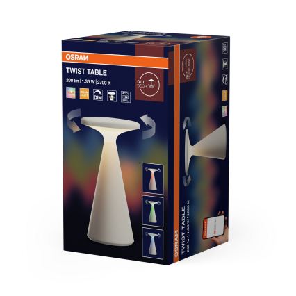 Osram - LED RGB zatemnjiva, na dotik upravljana polnilna zunanja namizna svetilka SMART+ TWIST LED/1,35W/3,7V 1800 mAh IP44