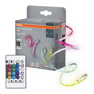 Osram - LED RGB zatemnjevalni trak za TV FLEX AUDIO 2m LED/3,6W/5V + daljinski upravljalnik