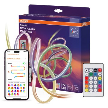 Osram - LED RGB zatemnjevalni zunanji trak SMART+ MAGIC 5m LED/24W/230V IP44 Wi-Fi+ daljinski upravljalnik