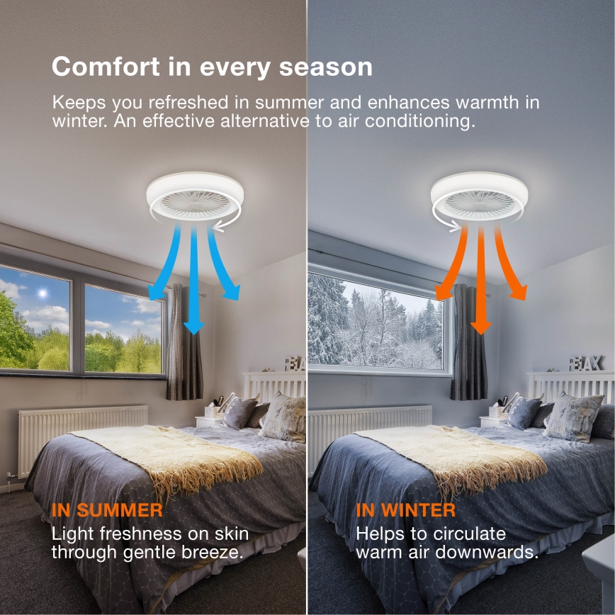 Osram - LED zatemnjiva stropna svetilka z ventilatorjem MURLAN LED/26W/230V 3000-6500K + daljinski upravljalnik