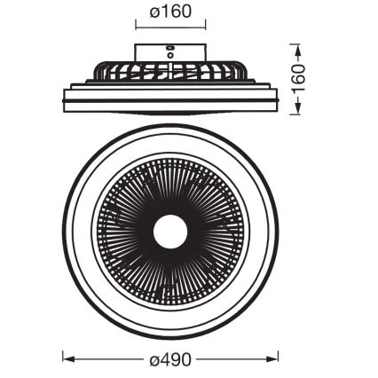 Osram - LED zatemnjiva stropna svetilka z ventilatorjem MURLAN LED/26W/230V 3000-6500K + daljinski upravljalnik