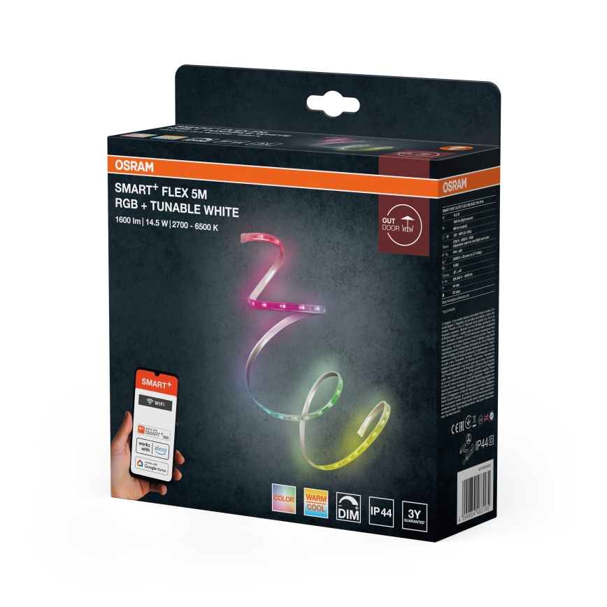 Osram - LED RGBW zatemljiv zunanji trak SMART+ FLEX 5m LED/14,5W/230V 2700-6500K IP44 Wi-Fi