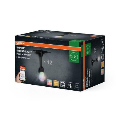Osram - zunanji zatemnljiv LED RGB niz SMART+ STRING 12xLED/230V 7,47m IP44 Wi-Fi
