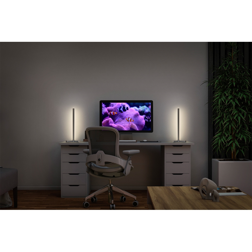 Osram - LED RGBW zatemnjevalna namizna svetilka SMART+ MAGIC LED/7,5W/230V 2700-6500K srebrna Wi-Fi + daljinski upravljalnik