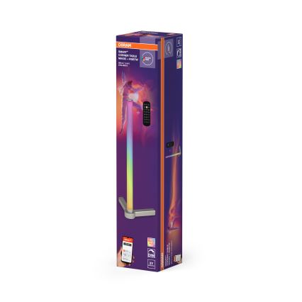 Osram - LED RGBW zatemnjevalna namizna svetilka SMART+ MAGIC LED/7,5W/230V 2700-6500K srebrna Wi-Fi + daljinski upravljalnik