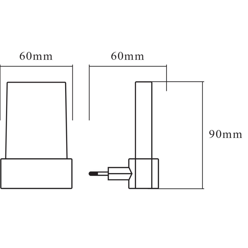 Osram - LED RGBW nočna svetilka s senzorjem LUNETTA LED/0,28W/230V