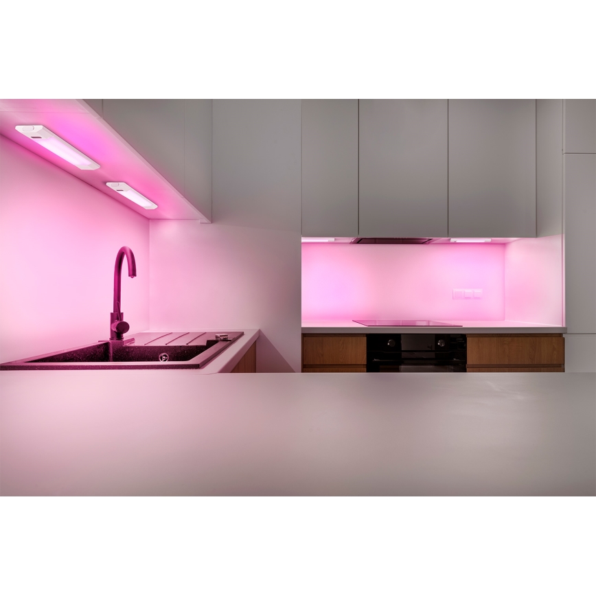 Osram - LED RGBW zatemnjiva svetilka za pod omarico s senzorjem gibanja LINEAR EDGE LED/4W/230V 30 cm bela + daljinski upravljalnik