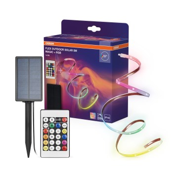 Osram - LED RGBW zatemljiv sončni trak FLEX MAGIC 5m LED/1,6W/3,7V 2000 mAh IP44 + z daljinskim upravljalnikom