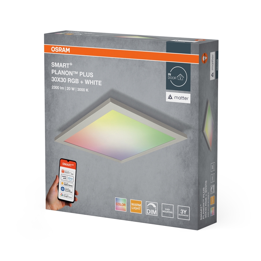 Osram - LED RGBW zatemnljivo stropno svetilo SMART+ PLANON LED/20W/230V 30x30 cm