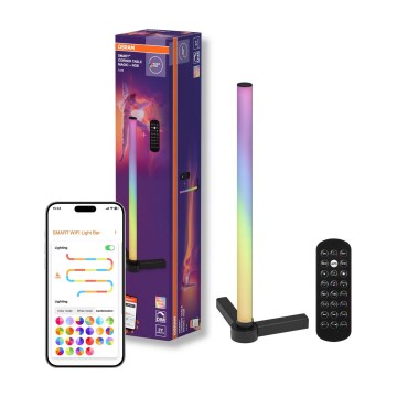 Osram - LED RGBW zatemnjevalna namizna svetilka SMART+ MAGIC LED/7,5W/230V 2700-6500K črna Wi-Fi + daljinski upravljalnik