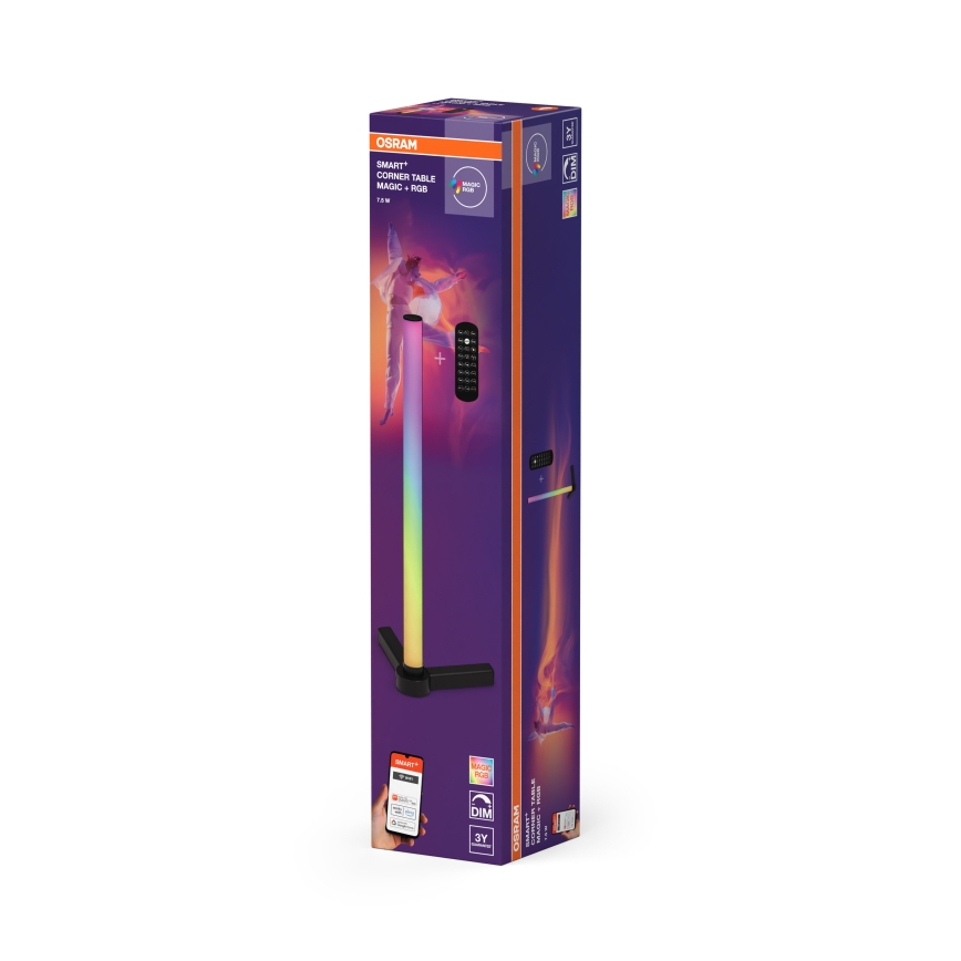 Osram - LED RGBW zatemnjevalna namizna svetilka SMART+ MAGIC LED/7,5W/230V 2700-6500K črna Wi-Fi + daljinski upravljalnik