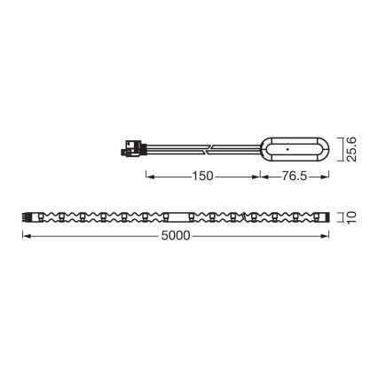 Osram - LED RGBW zatemnjevalni trak FLEX 5m LED/10W/230V + daljinski upravljalnik