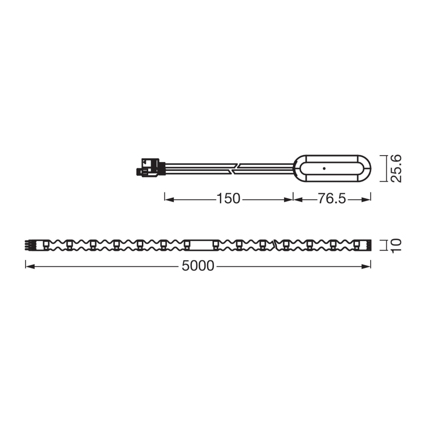 Osram - LED RGBW zatemnjevalni trak FLEX 5m LED/10W/230V + daljinski upravljalnik