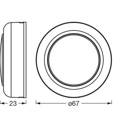 Osram - LED RGBW zatemnjiva orientacijska svetilka SMART+ DOT-IT na dotik LED/0,5W/3,7V 300 mAh