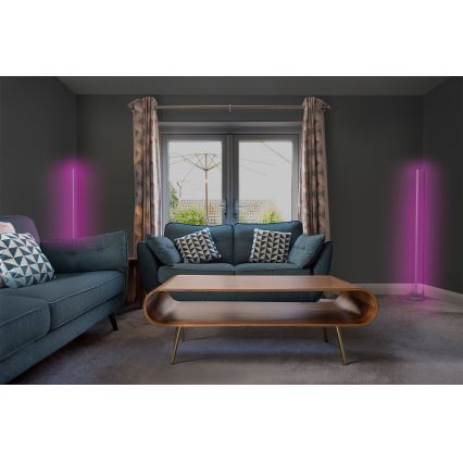 Osram - LED RGBW zatemnjiva stoječa svetilka SMART+ MAGIC LED/11,5W/230V 2700-6500K srebrna Wi-Fi + daljinski upravljalnik