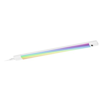 Osram - LED RGBW zatemnljiva svetilka za pod omarice s senzorjem gibanja LINEAR EDGE LED/8W/230V 50 cm bela + daljinski upravljalnik