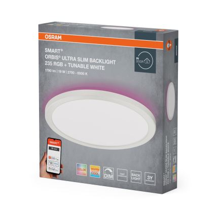 Osram - LED RGBW stropno svetilo SMART+ ORBIS LED/19W/230V z možnostjo zatemnitve premer 23,5 cm 2700-6500K Wi-Fi