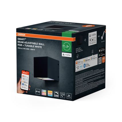 Osram - LED RGBW zatemnjevalna zunanja stenska svetilka SMART+ BEAM LED/8W/230V 3000-6500K IP44 Wi-Fi
