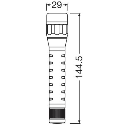 Osram - Zatemnjiva LED svetilka LEDINSPECT TORCH 350 ESSENTIAL LED/4W/2xAAA IP44