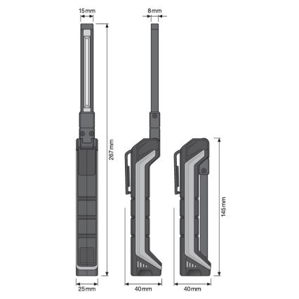 Osram - Zatemnjiva polnilna žepna LED-svetilka LEDINSPECT POCKET200 LED/2W/3,7V IP54