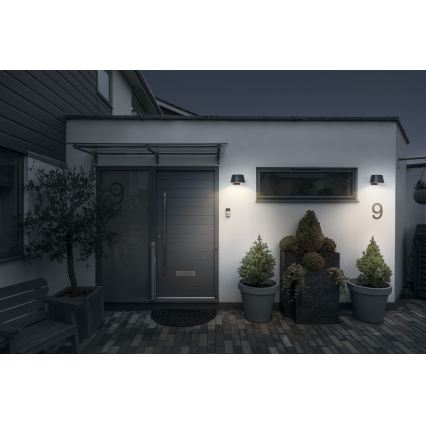 Osram - LED sončna stenska svetilka s senzorjem ENDURA STYLE LED/10,1W/4,2V 2000 mAh IP54 antracit