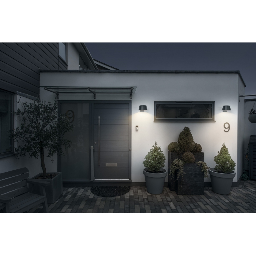 Osram - LED sončna stenska svetilka s senzorjem ENDURA STYLE LED/10,1W/4,2V 2000 mAh IP54 antracit