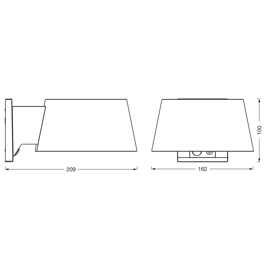 Osram - LED sončna stenska svetilka s senzorjem ENDURA STYLE LED/10,1W/4,2V 2000 mAh IP54 antracit