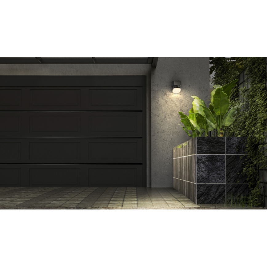 Osram - LED solarna stenska svetilka s senzorjem ENDURA STYLE LED/10,3W/4,2V 2000 mAh IP54 antracit
