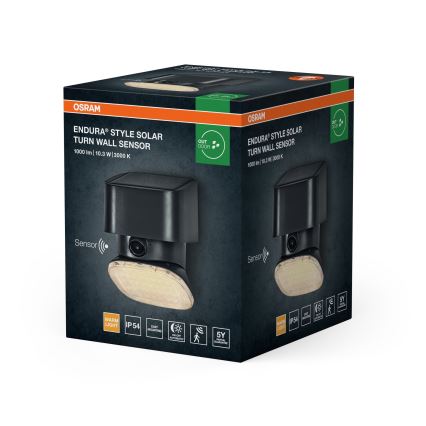 Osram - LED solarna stenska svetilka s senzorjem ENDURA STYLE LED/10,3W/4,2V 2000 mAh IP54 antracit