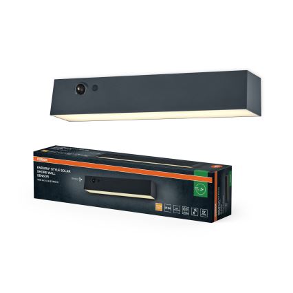 Osram - LED solarno stensko svetilo s senzorjem ENDURA STYLE LED/12,4W/4,2V 2000 mAh IP54 antracit