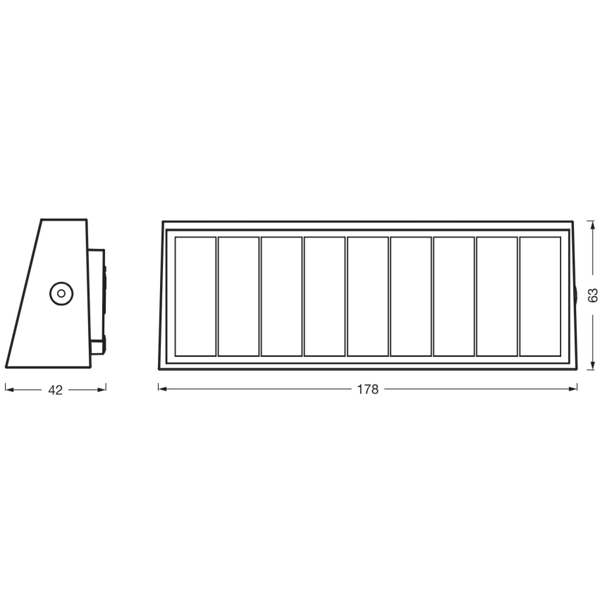 Osram - LED zatemnljivo sončno stensko svetilo ENDURA STYLE LED/7,1W/4,2V 2000 mAh IP44 antracit