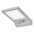 Osram - LED solarna stenska svetilka s senzorjem DOORLED LED/3W/3,3V 2000 mAh IP44 srebrna