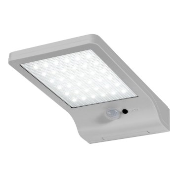 Osram - LED solarna stenska svetilka s senzorjem DOORLED LED/3W/3,3V 2000 mAh IP44 srebrna