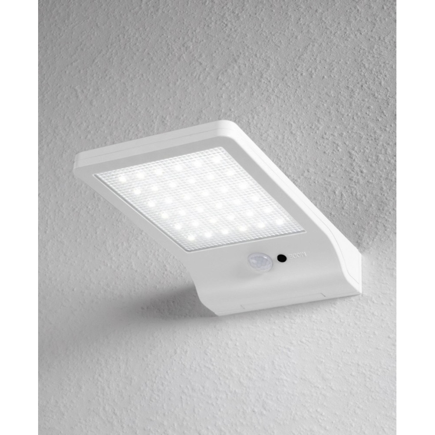 Osram - LED solarna stenska svetilka s senzorjem DOORLED LED/3W/3,3V 2000 mAh IP44 bela