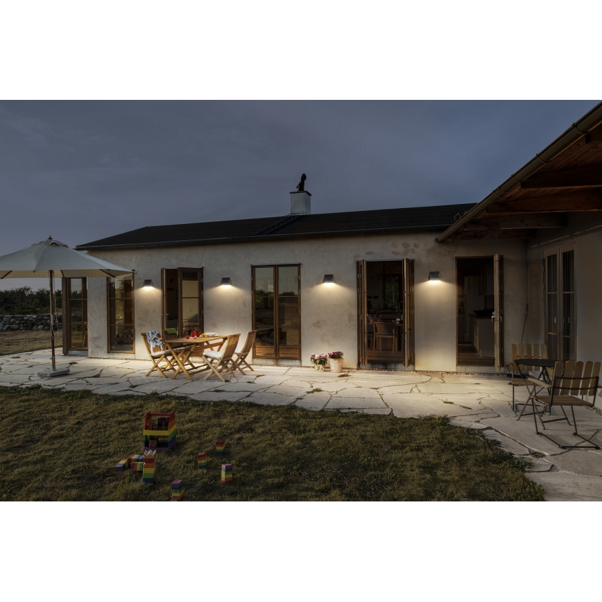 Osram - solarna stenska svetilka s senzorjem gibanja ENDURA STYLE LED/10,2W/4,2V 2000 mAh IP54 antracit