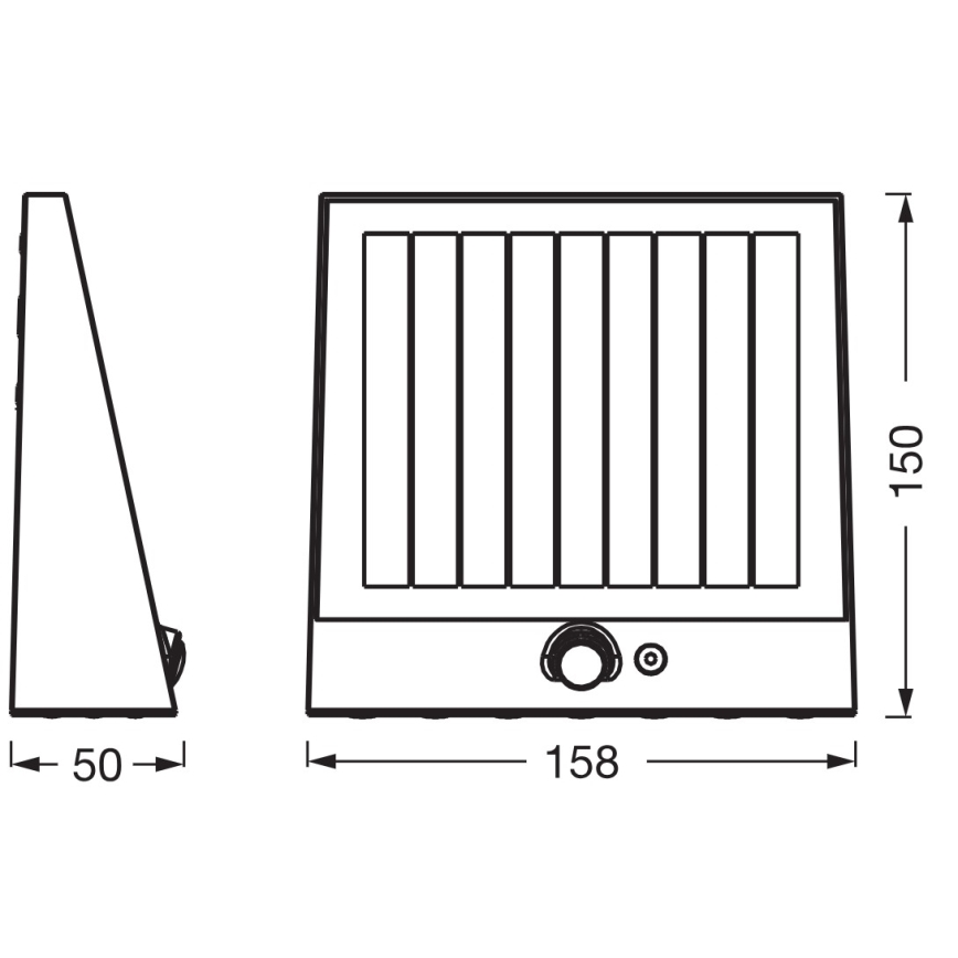 Osram - solarna stenska svetilka s senzorjem gibanja ENDURA STYLE LED/10,2W/4,2V 2000 mAh IP54 antracit