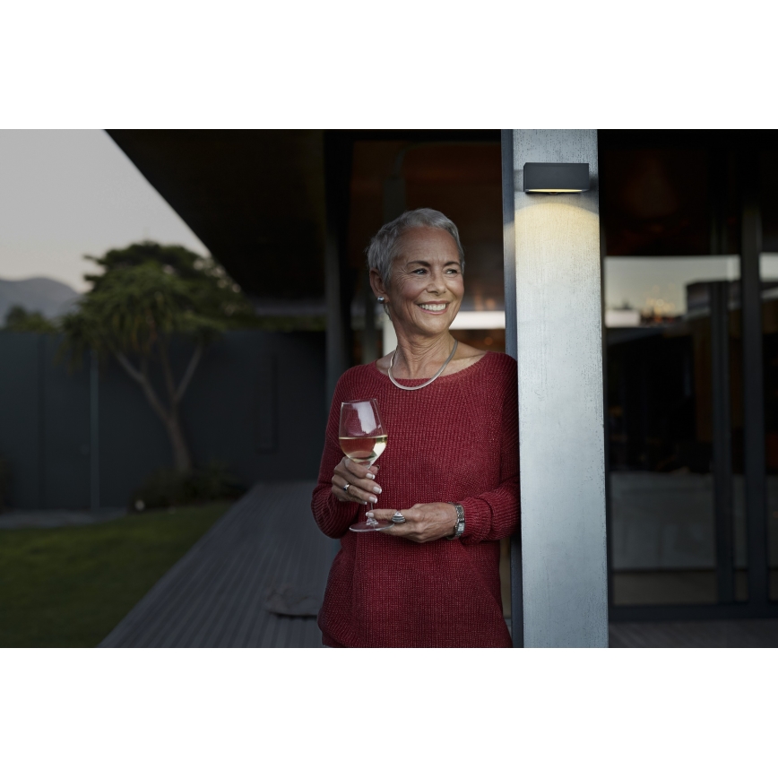 Osram - LED zatemnljivo sončno stensko svetilo s senzorjem ENDURA STYLE LED/10,7W/4,2V 2000 mAh IP65 antracit