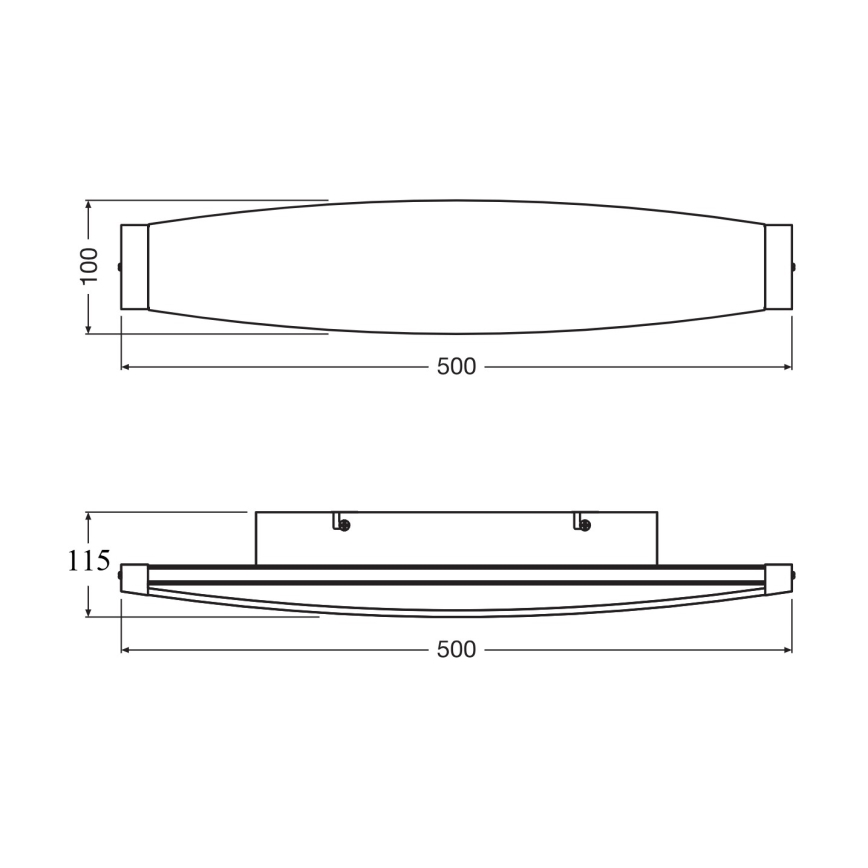 Osram - LED stenska svetilka DECOR FLAT LED/13W/230V siva