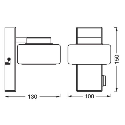 Osram - LED kopalniško stensko svetilo ORBIS FLAME LED/5,5W/230V 3000/4000K IP44 sijajni krom