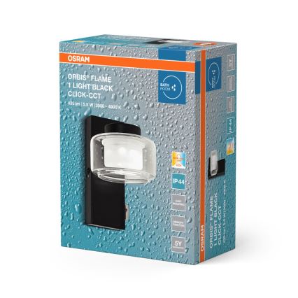 Osram - LED kopalniško stensko svetilo ORBIS FLAME LED/5,5W/230V 3000/4000K IP44 črna