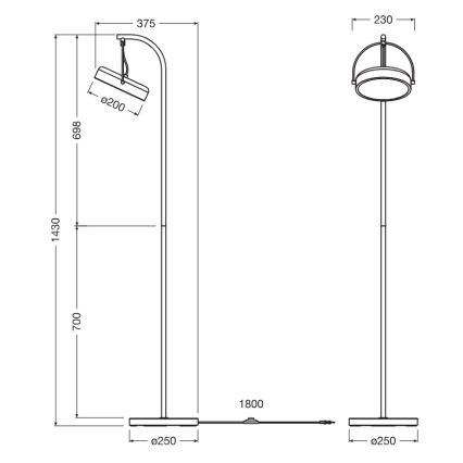 Osram - LED stoječa svetilka DECOR PUCK LED/12W/230V CRI 90 črna
