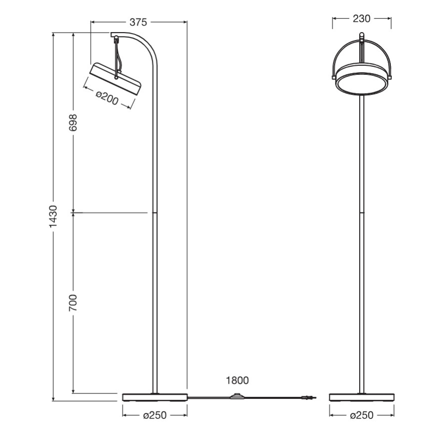 Osram - LED stoječa svetilka DECOR PUCK LED/12W/230V CRI 90 črna