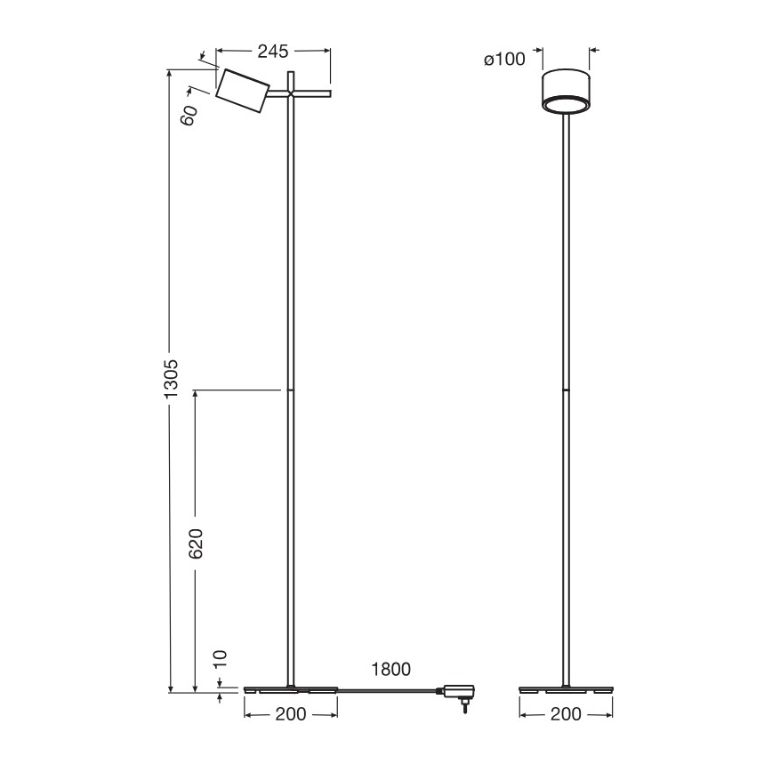 Osram - zatemnjevalna talna LED-svetilka na dotik DECOR KYOTO LED/12W/230V CRI 90 črna