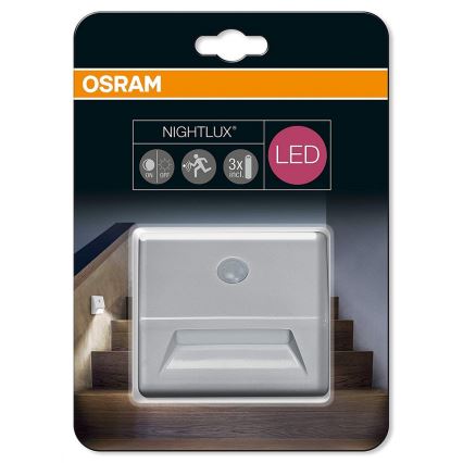 Osram - LED Stopniščna svetilka s senzorjem NIGHTLUX LED/0,25W/3xAAA IP54