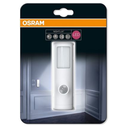 Osram - LED Stopniščna svetilka s senzorjem NIGHTLUX LED/0,35W/3xAAA bela IP54